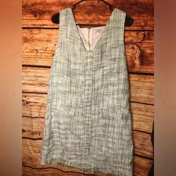 Womens Tweed Sleeveless dress - Picture 2 of 16